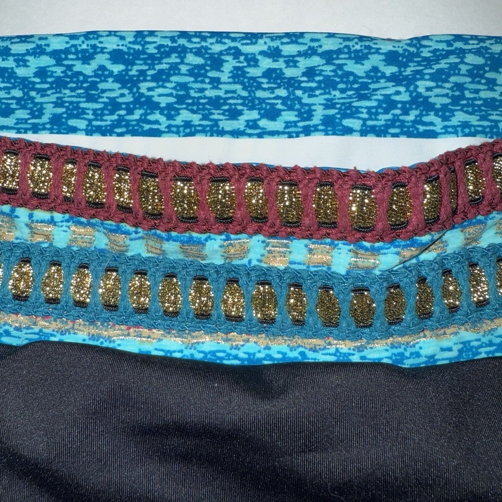 LA BLANCA Bikini Bottom Womens Size 4 Black Blue Hipster NEW $63 - Picture 6 of 7